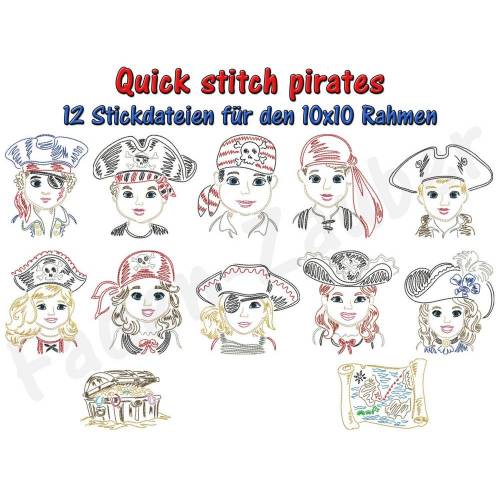 Quick stitch pirates für den 10x10cm Rahmen