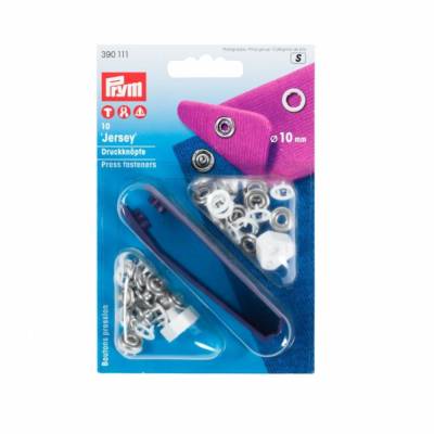 Prym Druckknöpfe, Jersey, Durchmesser 10 mm, 10 Stück, weiß