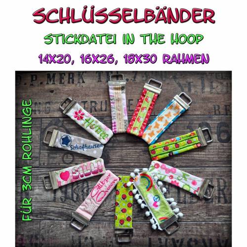 Schlüsselanhänger 3cm in the hoop ab 14x20Rahmen