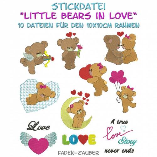 Little bears in love für den 10x10cm Rahmen
