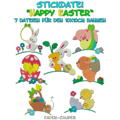 Happy easter für den 10x10cm Rahmen