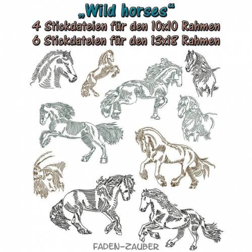 Wild horses für den 10x10cm und 13x18cm Rahmen