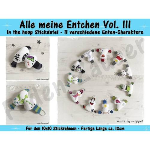 Entchen Set Vol. III in the hoop Größe S 10x10cm