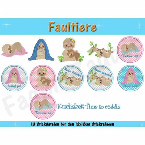 Faultiere - Motive für den 13x18cm Rahmen