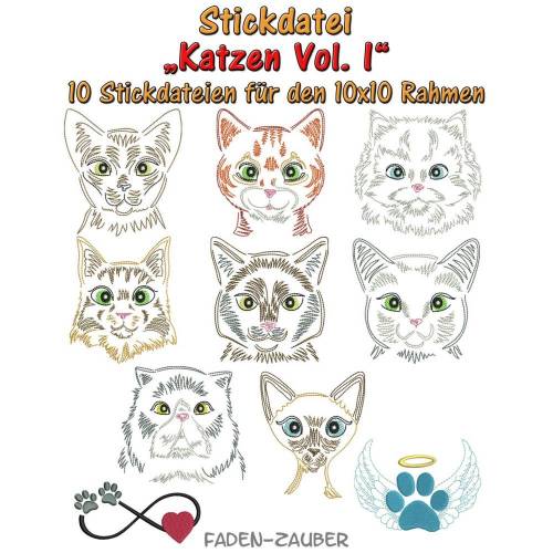 Katzen Vol. I für den 10x10cm Rahmen