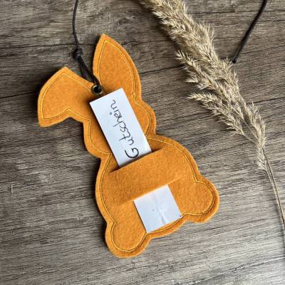 Gutscheinhalter Wunscherfüller / HASE aus Wollfilz / Geldgeschenk / Osterdeko / Farbwahl personalisierbar