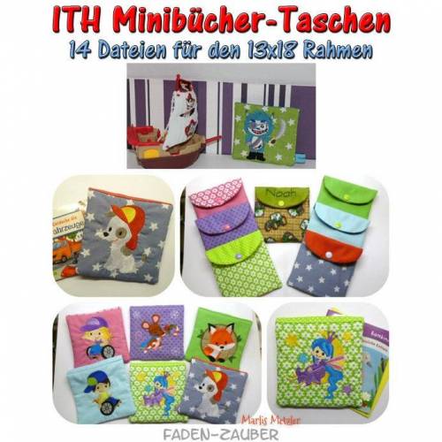 Minibücher-Taschen/Brustbeutel ITH 13x18cm Rahmen