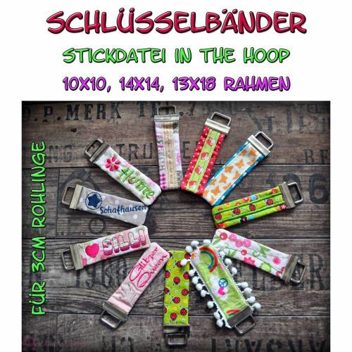 Schlüsselanhänger 3cm in the hoop ab 10x10Rahmen