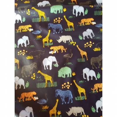 Regenjacken-Stoff Safari Tiere