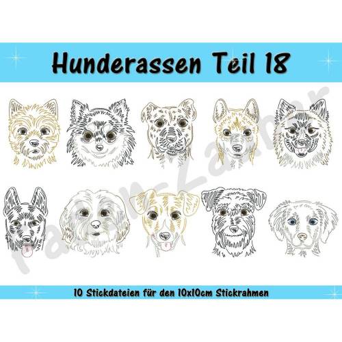 Hunderassen Teil 18 für den 10x10cm Rahmen