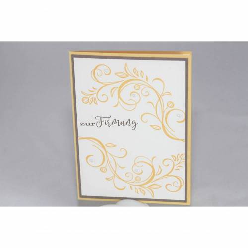 Glückwunschkarte zur Firmung in gelb