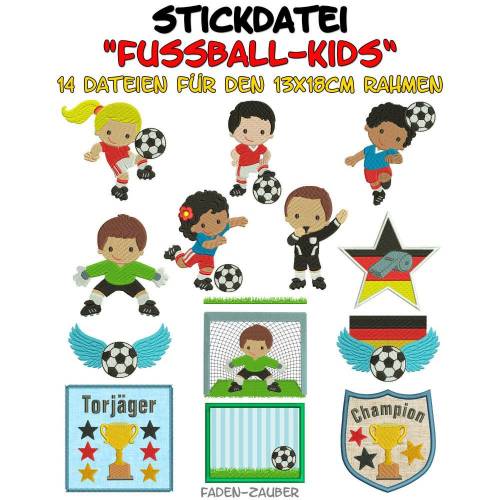 Fußball-Kids für den 13x18cm Rahmen