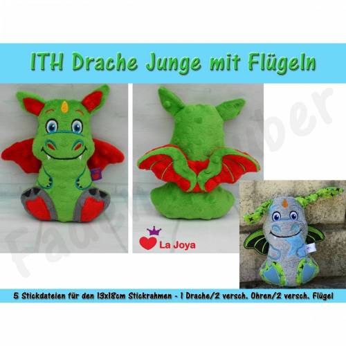 Drache Junge ITH Größe M für den 13x18cm Rahmen