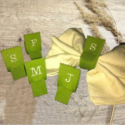 Set Serviettenringe Wollfilz RING Tischdekoration Serviette personalisierbar
