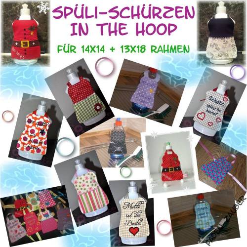 Spüli-Schürzen Set in the hoop 13x18cm Rahmen