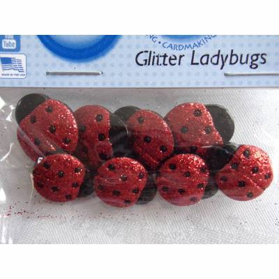 Dress it up Knöpfe   Glitzer Marienkäfer   (1 Pck.)  Glitter Ladybugs  