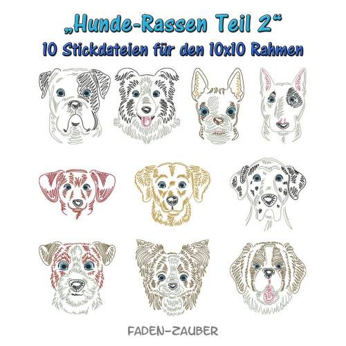 Hunderassen Teil 2 für den 10x10cm Rahmen