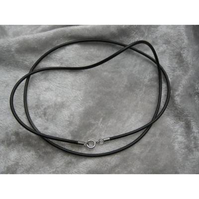 Kautschukkette mit Verschluß aus 925 Silber
