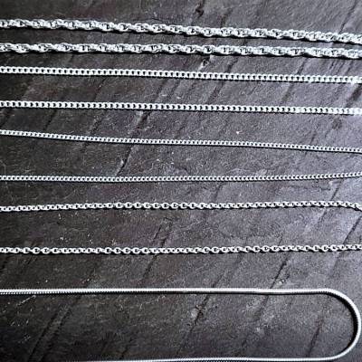 Kette Collier aus 925 Silber in verschiedenen Längen und Mustern