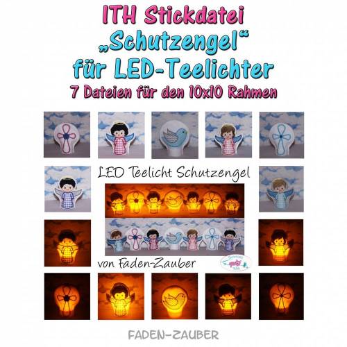 Schutzengel LED-Teelichtcover für den 10x10 Rahmen