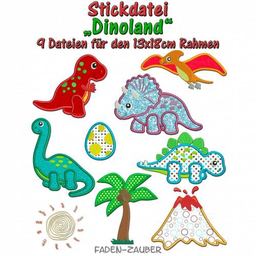 Dinoland - Motive für den 13x18cm Rahmen