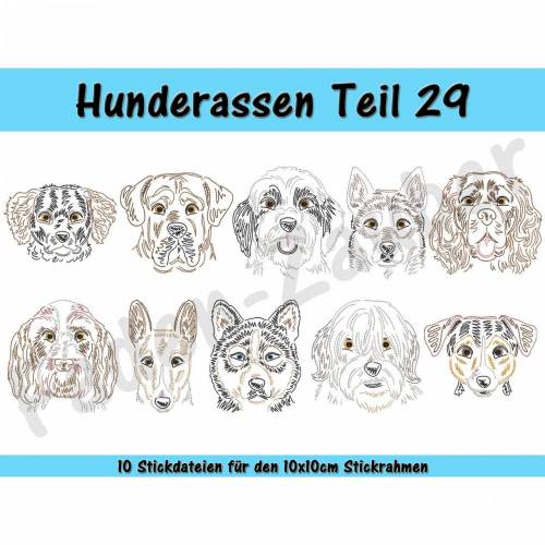 Hunderassen Teil 29 für den 10x10cm Rahmen