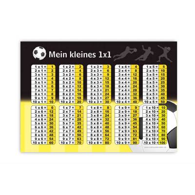 1x1 Lernposter | Fußball schwarz-gelb