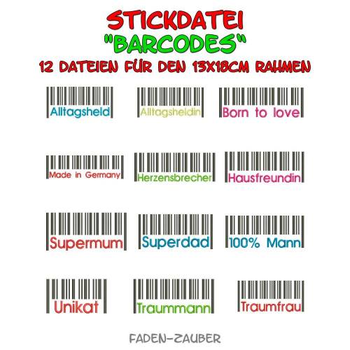Coole Barcodes für den 13x18cm Rahmen