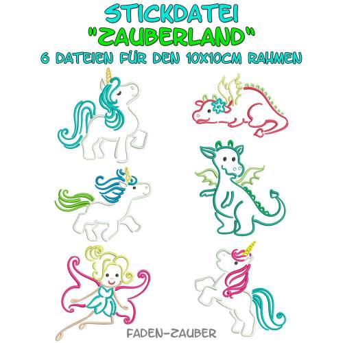 Zauberland quick stitch Motive für 10x10cm Rahmen