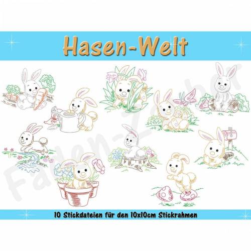 Hasen-Welt für den 10x10cm Rahmen