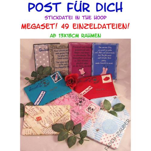 Post für Dich in the hoop ab 13x18cm Rahmen