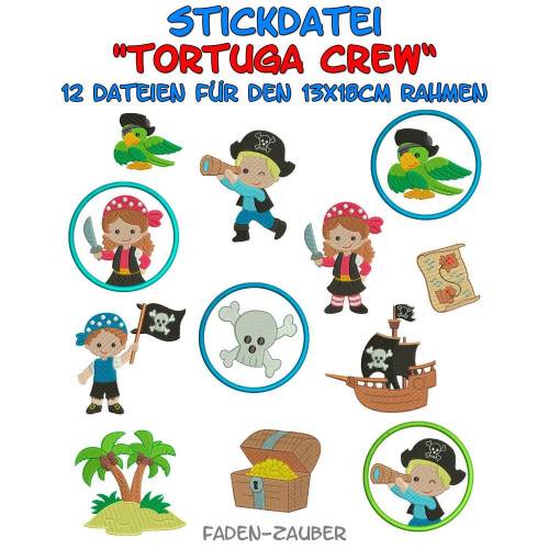 Piraten Tortuga Crew für den 13x18cm Rahmen