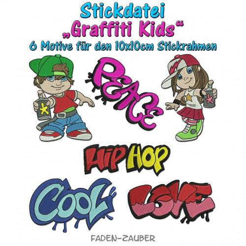 Graffiti Kids - Motive für den 10x10cm Rahmen