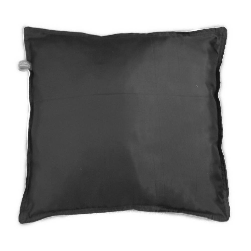 Kuschelkissen schwarz weiß mit Vogelkäfig Motiv, 40x40 cm, Unikat – Geschenkidee
