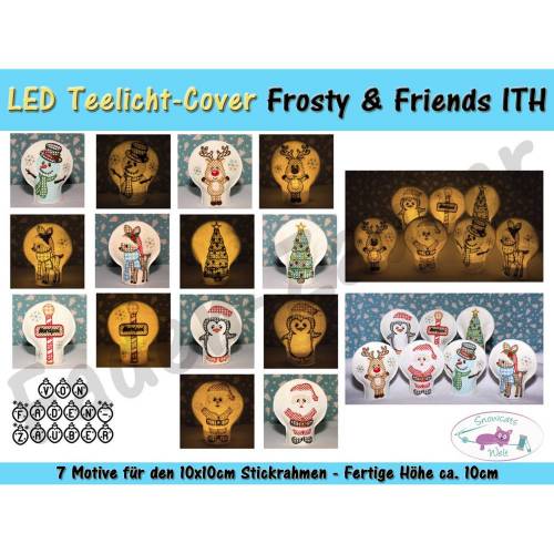 LED Teelicht-Cover Frosty & Friends 10x10 Rahmen