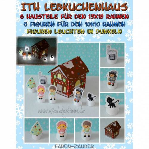 Lebkuchenhaus Hexenhaus für den 13x18cm Rahmen