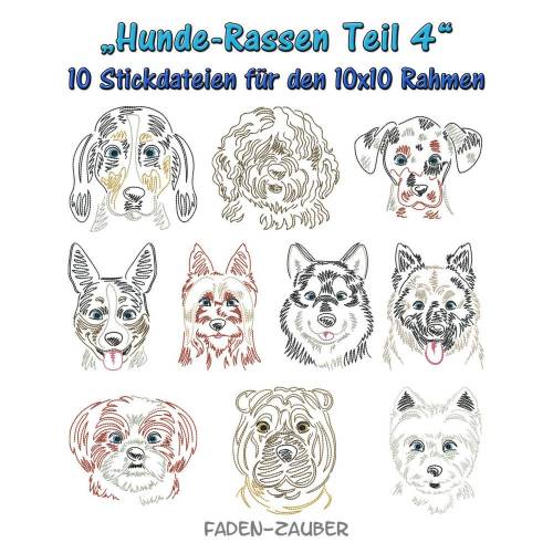Hunderassen Teil 4 für den 10x10cm Rahmen