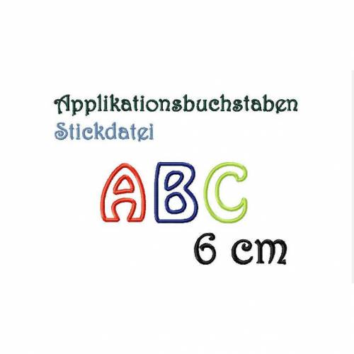 Stickdatei Applikationsbuchstaben1 5 cm