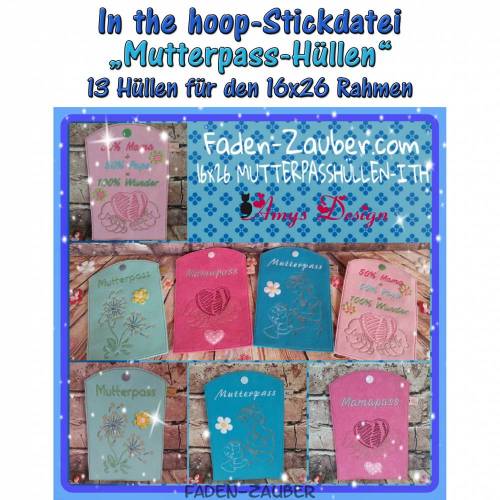Mutterpasshüllen ITH für den 16x26 Stickrahmen