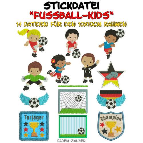 Fußball-Kids für den 10x10cm Rahmen
