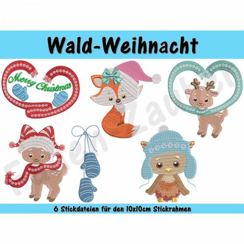 Wald-Weihnacht für den 10x10cm Rahmen