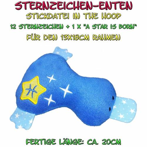 Sternzeichen-Enten Set Größe M für 13x18cm Rahmen