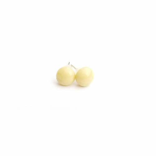 Ohrstecker creme marmoriert