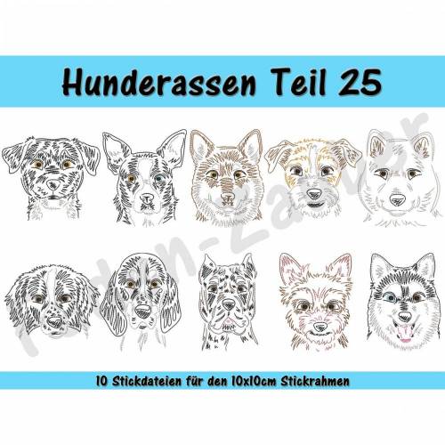 Hunderassen Teil 25 für den 10x10cm Rahmen