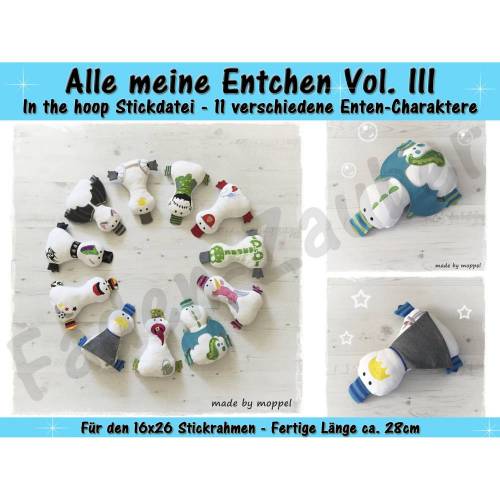 Entchen Set Vol. III in the hoop Größe L 16x26cm