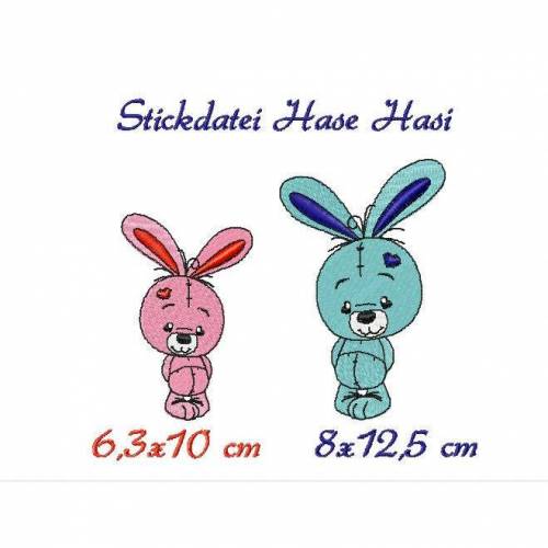 Stickdatei,Hase Hasi zum besticken von Tshirts und Handtüchern