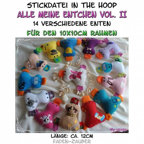 Entchen Set Vol. II in the hoop Größe S 10x10cm
