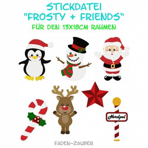 Frosty & Friends für den 13x18cm Rahmen