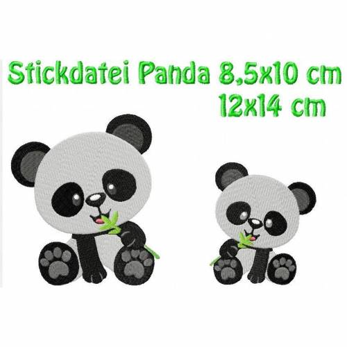 Stickdatei, Pandabär 4, 9x10 + 13x14 cm