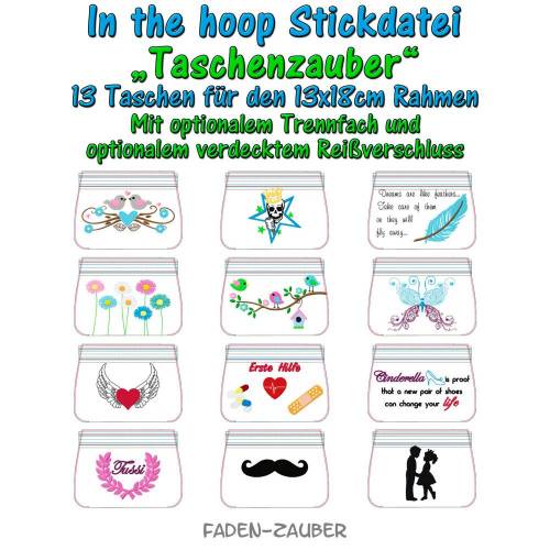 Taschenzauber ITH für den 13x18cm Rahmen